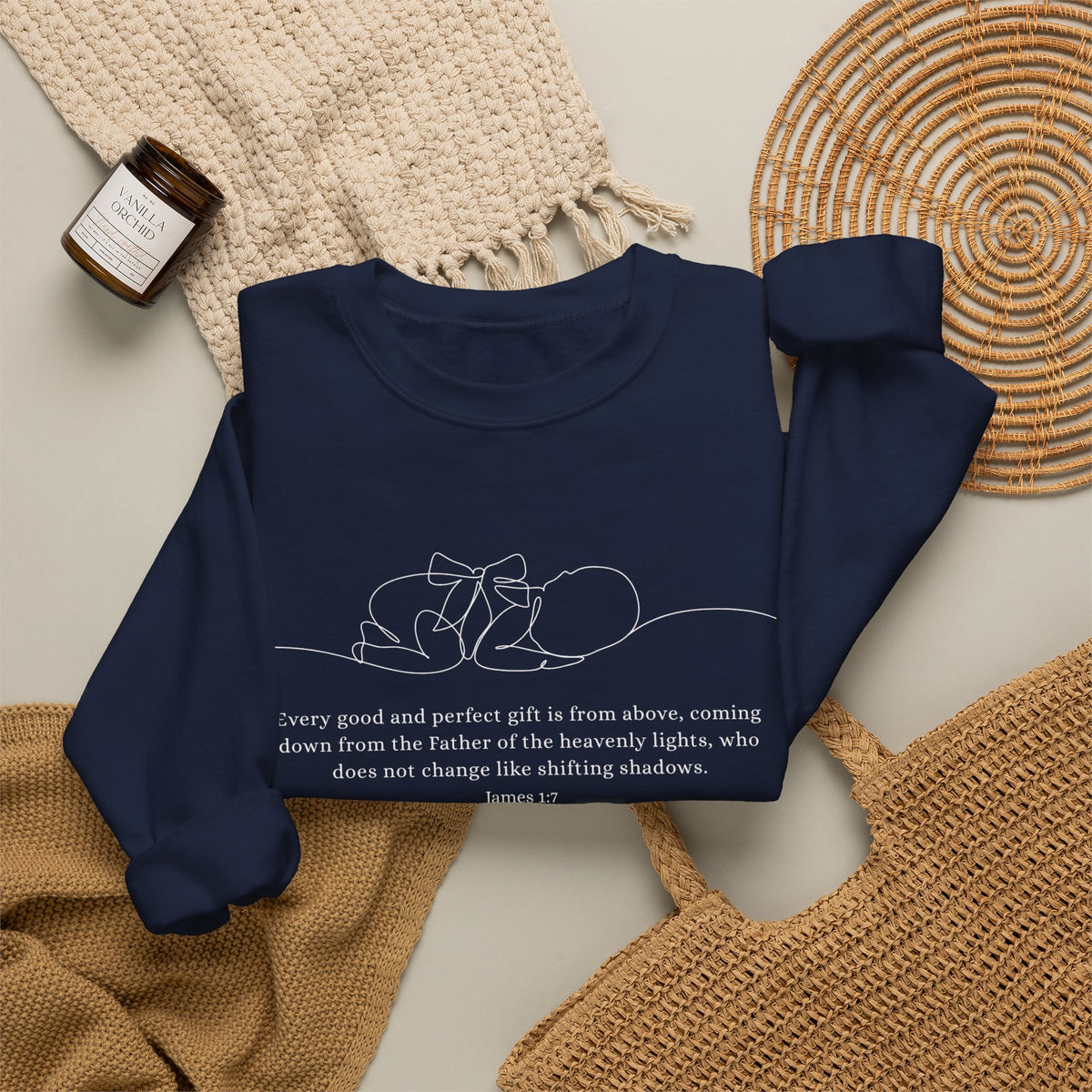 James 1:7 Crewneck Sweatshirt