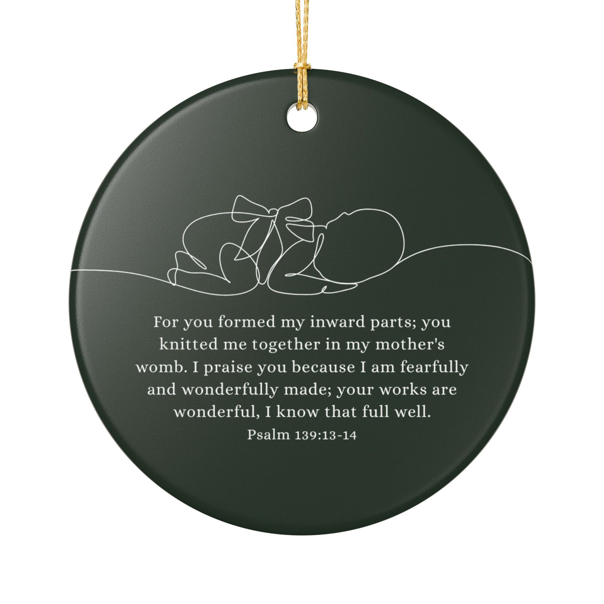 Psalm 139 Christmas Ornament, (1pc)