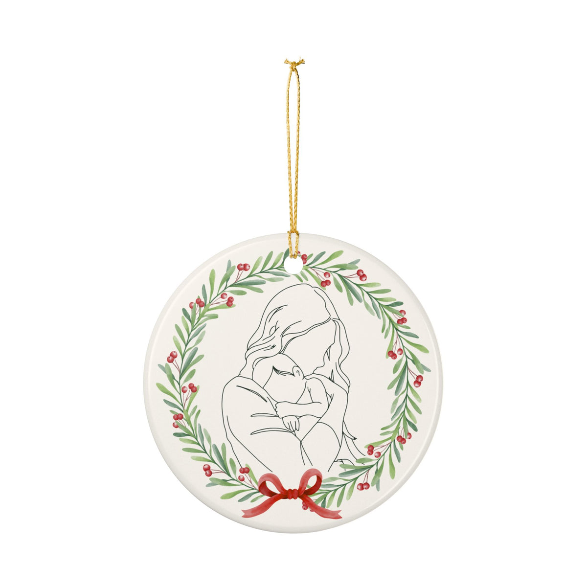Mother & Baby Christmas Ornament, (1pc)