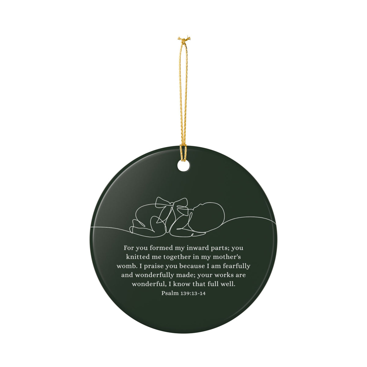 Psalm 139 Christmas Ornament, (1pc)
