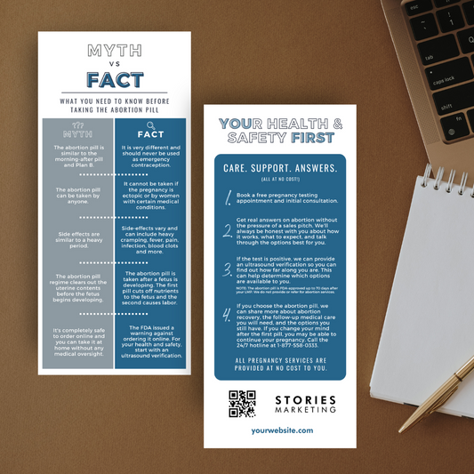 Myth vs. Fact | Side Effects of the Abortion Pill Rack Card